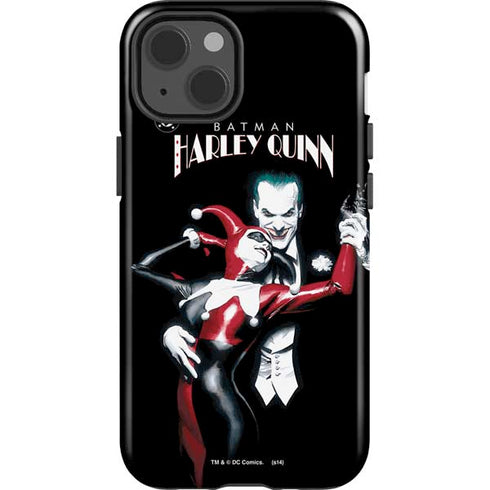 DC Comics The Joker Batman: Harley Quinn Cover #1 Art by Alex Ross. Piece Also known as Tango with Evil iPhone 15 Impact Case