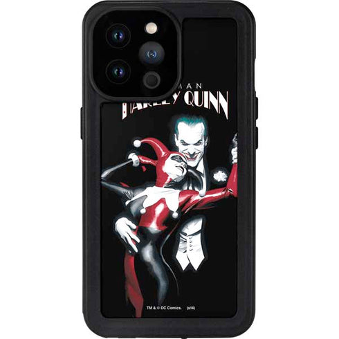 DC Comics The Joker Batman: Harley Quinn Cover #1 Art by Alex Ross. Piece Also known as Tango with Evil iPhone 14 Pro Max Waterproof Case