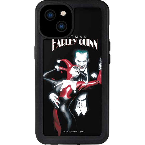 DC Comics The Joker Batman: Harley Quinn Cover #1 Art by Alex Ross. Piece Also known as Tango with Evil iPhone 15 Plus Waterproof Case