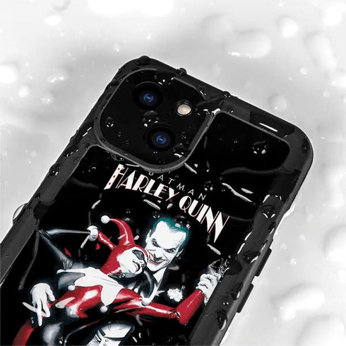DC Comics The Joker Batman: Harley Quinn Cover #1 Art by Alex Ross. Piece Also known as Tango with Evil iPhone 15 Plus Waterproof Case