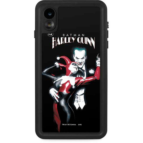 DC Comics The Joker Batman: Harley Quinn Cover #1 Art by Alex Ross. Piece Also known as Tango with Evil iPhone XR Waterproof Case