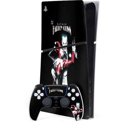 DC Comics The Joker Batman: Harley Quinn Cover #1 Art by Alex Ross. Piece Also known as Tango with Evil PS5 Slim Digital Edition Console Skin