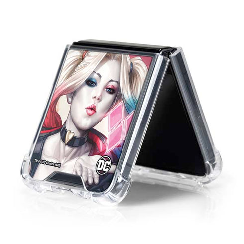 DC Comics Harley Quinn Rebirth Cover #1 Legacy Color Variant Art by Art Germ Galaxy Z Flip5 5G Clear Case