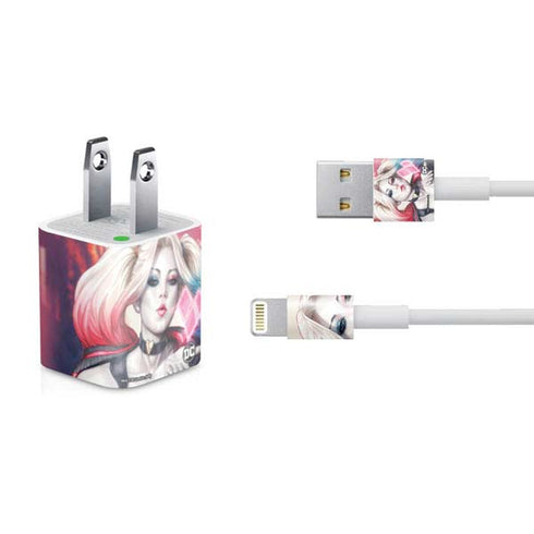 DC Comics Harley Quinn Rebirth Cover #1 Legacy Color Variant Art by Art Germ iPhone Charger (5W USB) Skin