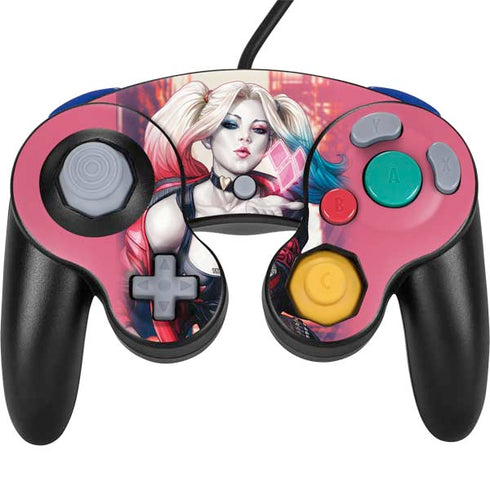 DC Comics Harley Quinn Rebirth Cover #1 Legacy Color Variant Art by Art Germ Nintendo GameCube Controller Skin