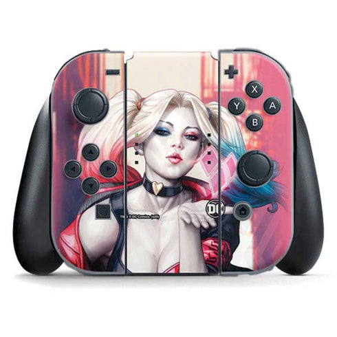 DC Comics Harley Quinn Rebirth Cover #1 Legacy Color Variant Art by Art Germ Nintendo Switch (2017-2021) Joy-Con Controller Skin