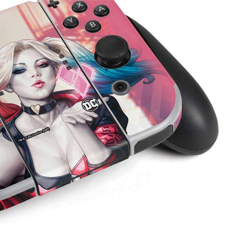 DC Comics Harley Quinn Rebirth Cover #1 Legacy Color Variant Art by Art Germ Nintendo Switch OLED (2021) Skin