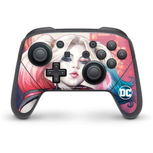 DC Comics Harley Quinn Rebirth Cover #1 Legacy Color Variant Art by Art Germ Nintendo Switch Pro Controller Skin