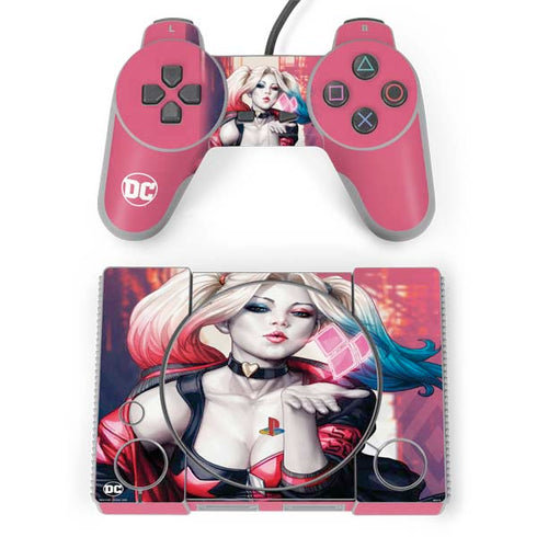 DC Comics Harley Quinn Rebirth Cover #1 Legacy Color Variant Art by Art Germ PlayStation Classic Bundle Skin