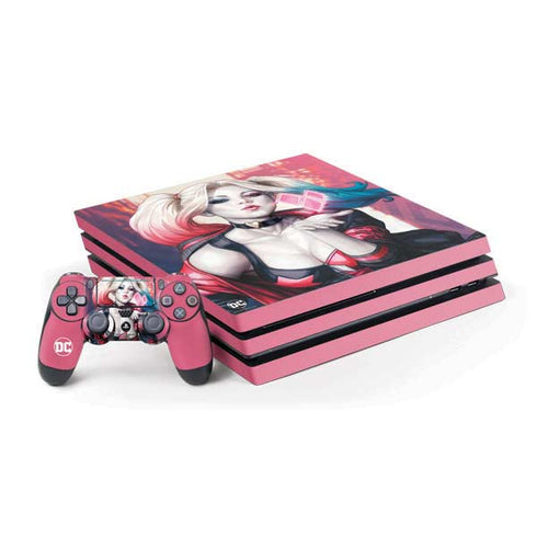 DC Comics Harley Quinn Rebirth Cover #1 Legacy Color Variant Art by Art Germ PS4 Pro Bundle Skin