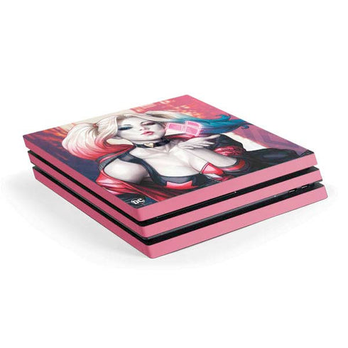 DC Comics Harley Quinn Rebirth Cover #1 Legacy Color Variant Art by Art Germ PS4 Pro Console Skin