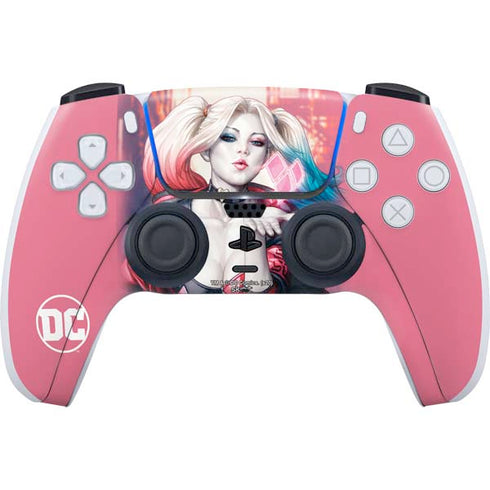 DC Comics Harley Quinn Rebirth Cover #1 Legacy Color Variant Art by Art Germ PS5 Controller Skin