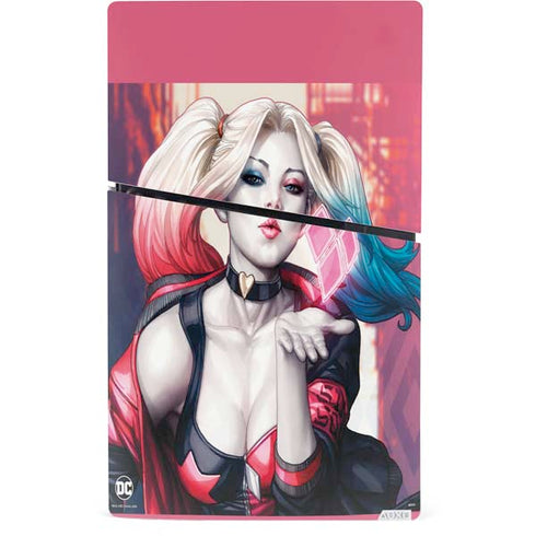 DC Comics Harley Quinn Rebirth Cover #1 Legacy Color Variant Art by Art Germ PS5 Slim Digital Edition Bundle Skin