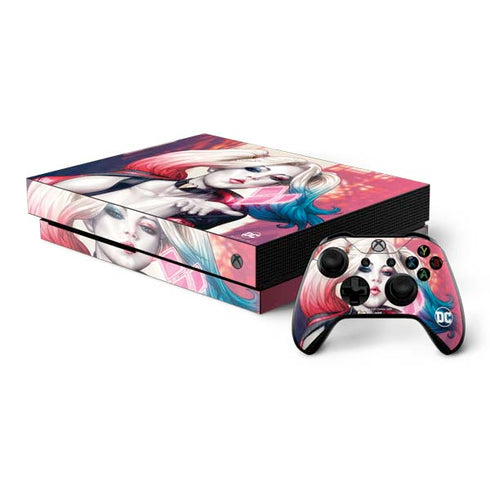 DC Comics Harley Quinn Rebirth Cover #1 Legacy Color Variant Art by Art Germ Xbox One X Bundle Skin