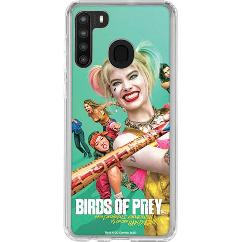 DC Comics Harley Quinn Birds of Prey Movie Poster Galaxy A21 Clear Case