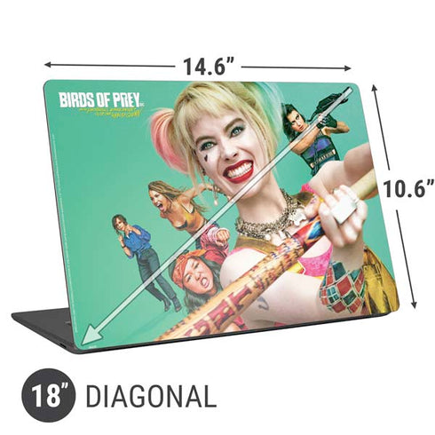DC Comics Harley Quinn Birds of Prey Movie Poster Universal Laptop 18in (14.6 x 10.6in) Skin