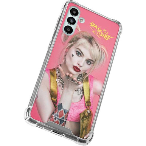 DC Comics Harley Quinn Movie Character Poster Galaxy A13 5G Clear Case