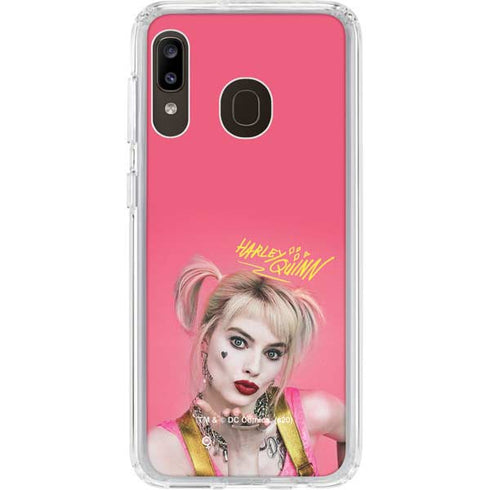 DC Comics Harley Quinn Movie Character Poster Galaxy A20 Clear Case