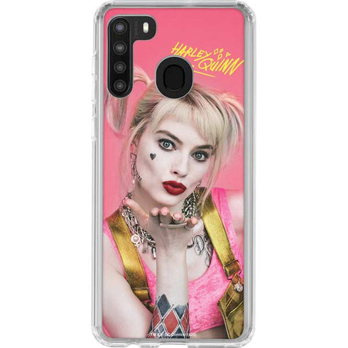 DC Comics Harley Quinn Movie Character Poster Galaxy A21 Clear Case