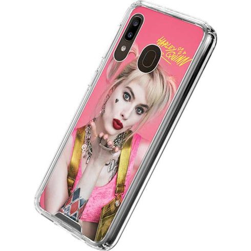 DC Comics Harley Quinn Movie Character Poster Galaxy A30 Clear Case