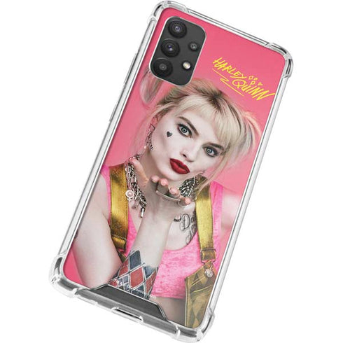 DC Comics Harley Quinn Movie Character Poster Galaxy A32 5G Clear Case