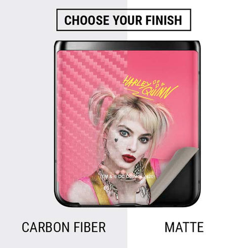 DC Comics Harley Quinn Movie Character Poster Galaxy Z Flip Skin