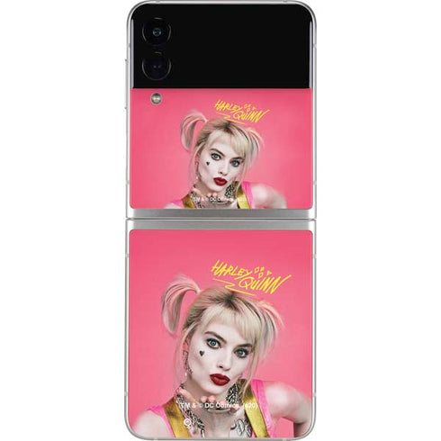 DC Comics Harley Quinn Movie Character Poster Galaxy Z Flip4 5G Skin