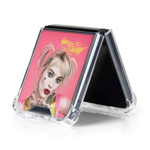 DC Comics Harley Quinn Blowing Kisses Galaxy Z Flip5 5G Clear Case