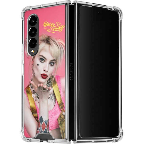 DC Comics Harley Quinn Movie Character Poster Galaxy Z Fold4 5G Clear Case