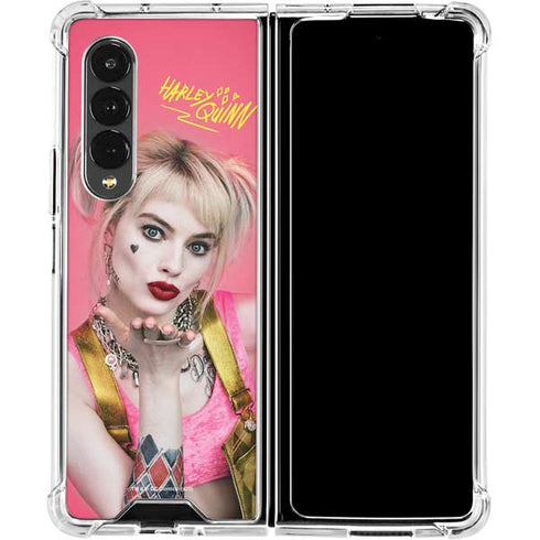 DC Comics Harley Quinn Movie Character Poster Galaxy Z Fold4 5G Clear Case