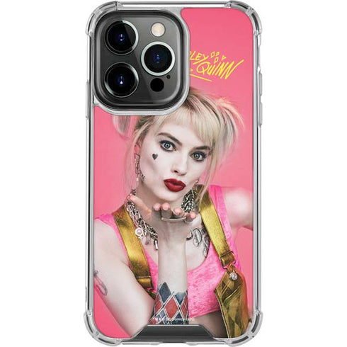 DC Comics Harley Quinn Blowing Kisses iPhone 15 Pro Clear Case