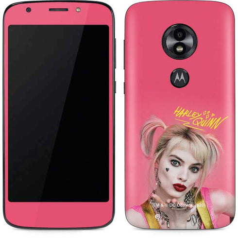 DC Comics Harley Quinn Movie Character Poster Moto E5 Play Skin