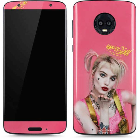 DC Comics Harley Quinn Movie Character Poster Moto G6 Skin