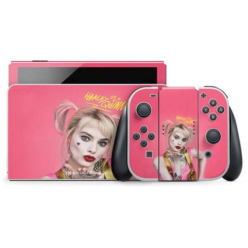 DC Comics Harley Quinn Movie Character Poster Nintendo Switch OLED (2021) Skin