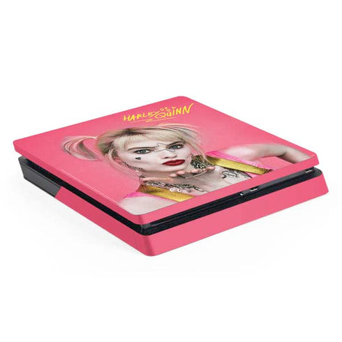 DC Comics Harley Quinn Movie Character Poster PS4 Slim Skin