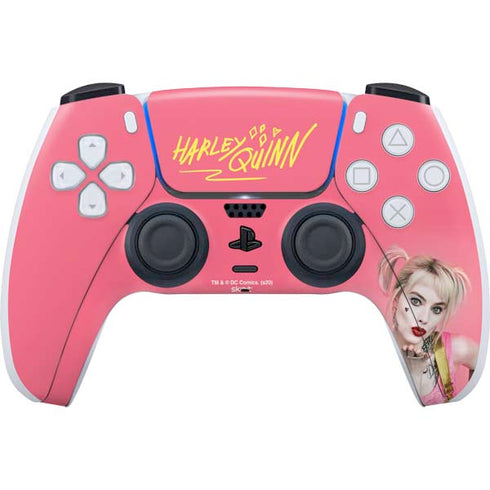 DC Comics Harley Quinn Movie Character Poster PS5 Controller Skin
