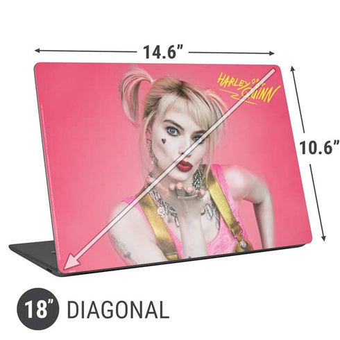 DC Comics Harley Quinn Movie Character Poster Universal Laptop 18in (14.6 x 10.6in) Skin
