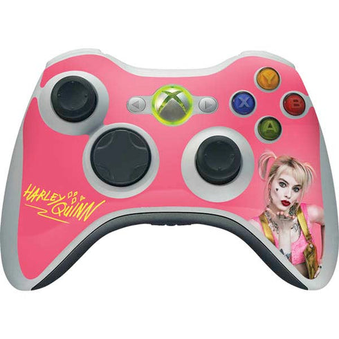 DC Comics Harley Quinn Movie Character Poster Xbox 360 Wireless Controller Skin