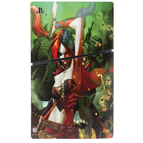 DC Comics Harley Quinn Suicide Squad Vol 1 Cover New 52 PS5 Slim Disk Bundle Skin