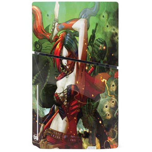 DC Comics Harley Quinn Suicide Squad Vol 1 Cover New 52 PS5 Slim Disk Bundle Skin