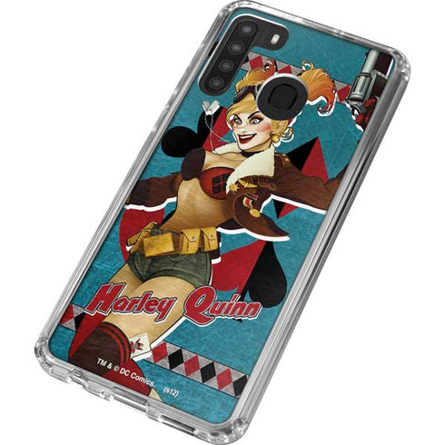 DC Comics Bombshells Harley Quinn Galaxy A21 Clear Case