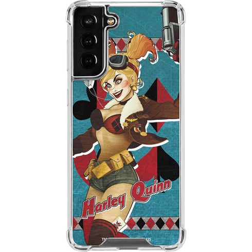 DC Comics Bombshells Harley Quinn Galaxy S21 FE Clear Case