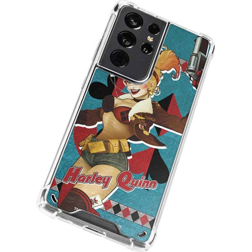 DC Comics Bombshells Harley Quinn Galaxy S21 Ultra 5G Clear Case
