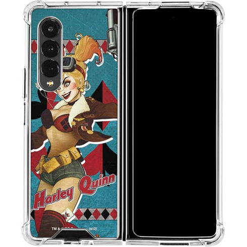 DC Comics Bombshells Harley Quinn Galaxy Z Fold4 5G Clear Case