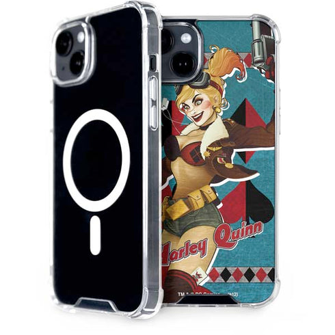 DC Comics Bombshells Harley Quinn iPhone 15 Plus MagSafe Case