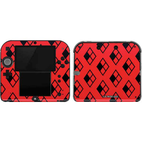 DC Comics Harley Quinn Logo Pattern Nintendo 2DS Skin