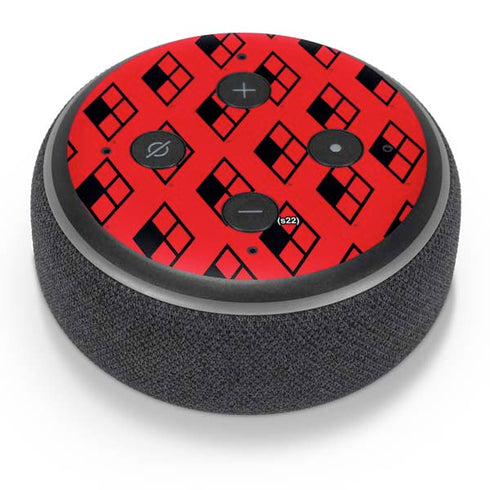 DC Comics Harley Quinn Logo Pattern Amazon Echo Dot Skin