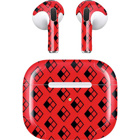DC Comics Harley Quinn Logo Pattern Apple AirPods (3rd Gen 2021) Skin