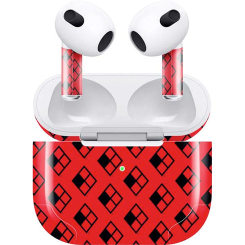 DC Comics Harley Quinn Logo Pattern Apple AirPods (3rd Gen 2021) Skin