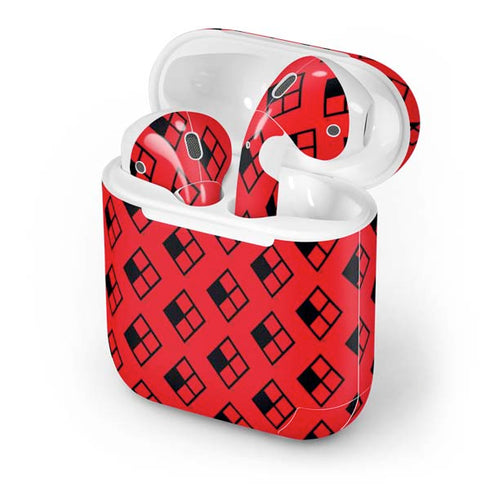 DC Comics Harley Quinn Logo Pattern Apple AirPods Skin